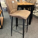 4x Barkruk Rose, microvezel, taupe